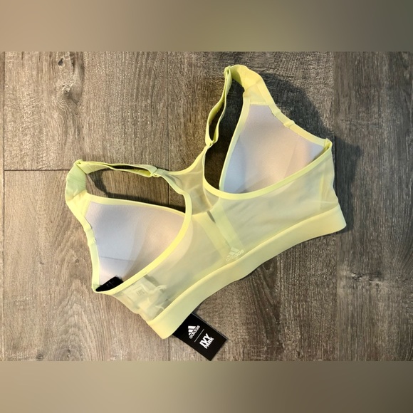 Adidas x Ivy Park - Drip 2 | Medium Support Zip Bra, Yellow Tint - Picture 5 of 10